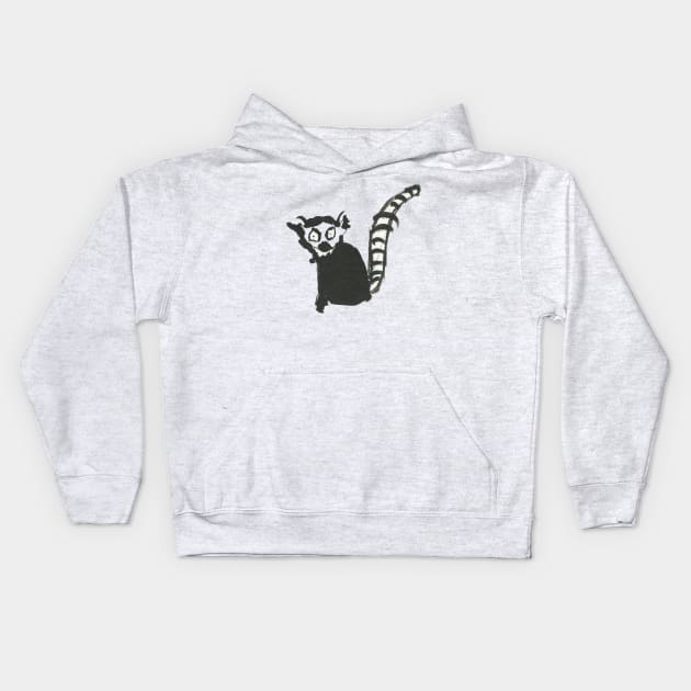 Lemur Doodle Kids Hoodie by Bollocks